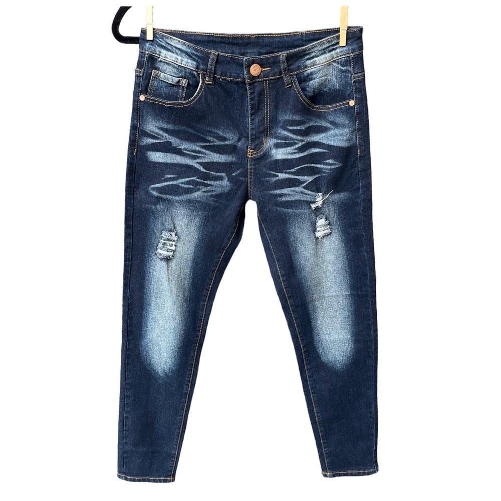 Junbaoss Men’s Distressed Slim Fit Stretch Jeans Sz 30 NWT.